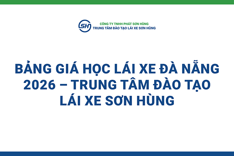 bảng giá học lái xe đà nẵng 2026