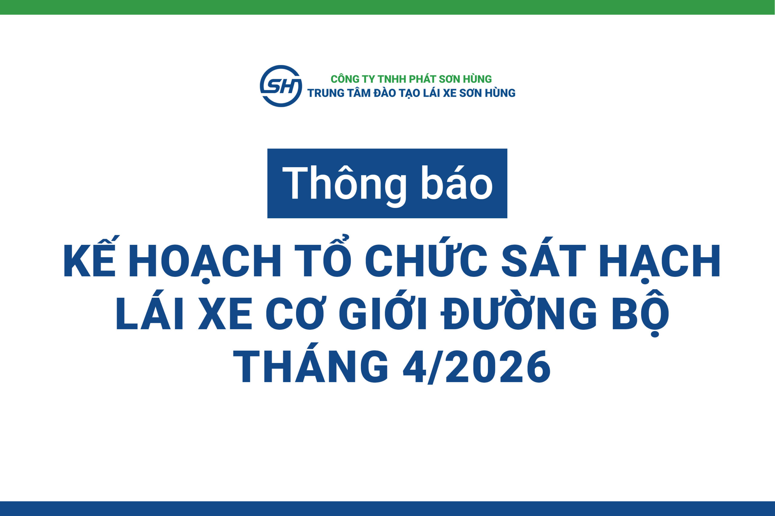 Thông báo kế hoạch tổ chức sát hạch lái xe Đà Nẵng