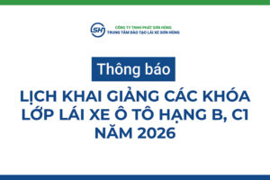 Lịch khai giảng học lái xe ô tô Đà Nẵng 2026