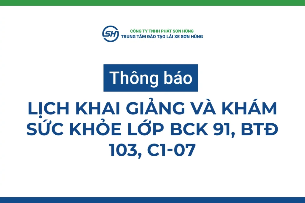 Khai giảng khóa đào tạo lái xe trung tâm Sơn Hùng Đà Nẵng